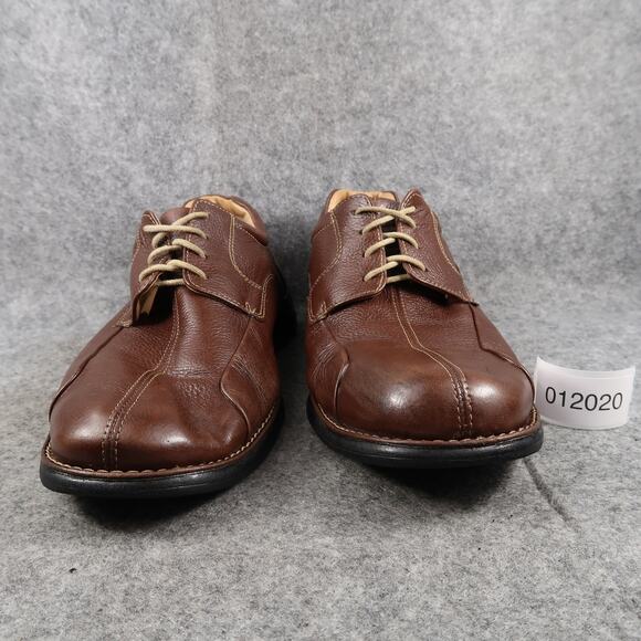 Johnston & Murphy Shoes Mens 9.5 Derby Oxford Leather Sheepskin Split Toe Brown main image 10